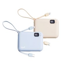 B100 台灣製造 自帶雙線LED數顯20W快充版行動電源 輕巧好帶 有WH 可帶出國, 奶茶色