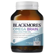 BLACKMORES 澳佳寶 Omega Brain High DHA魚油膠囊, 1罐, 60顆