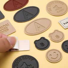 어반살림 붙이는 가죽 수선 패치 스티커형 의류 가방 보수용, 10개, 혼합색상