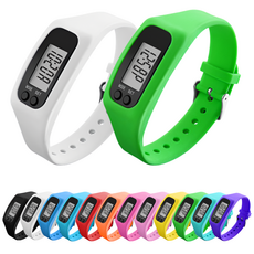 브레베네 만보기 손목시계, 2개, 화이트1+그린1