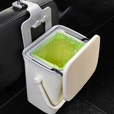 차량용 쓰레기통 걸이형 자동차 컵홀더 밀폐형 콘솔박스 뒷좌석 수납함, 1개, ycjy 차량용 걸이형 쓰레기통