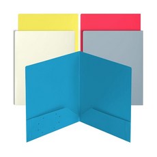 미스터펜 Mr. Pen - 포켓이 있는 플라스틱 폴더 5개 다채로운 포켓 폴더 2개 플라스틱, 5팩, 트로피컬 파라다이스