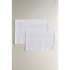 ZARA 코튼 욕실 발매트 - 화이트 9599/015/250, 50 x 70 cm