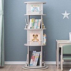 Tansu no Gen 49600316 (101658) 회전 그림책 랙 케이스 4단 화이트 애쉬 수납 책장 책꽂이 랙과 호환 가능, ４段, white ash