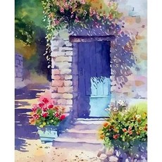 숫자로 PhotoCustom 페인트 40x50cm 캔버스 벽 예술에 그림을위한 성인 DIY 페인트를위한 문 풍경 홈 장식 선물 218273, 20x30cm no frame, 991351