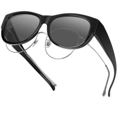 GEGURI 여성용 및 남성용 안경 편광 선글라스 스타일리시한 캣아이 디자인 선글라스 100% 자외선 차단 투명 핑크 프레임 나이트 비전 렌즈 155375, M 사이즈 블랙 프레임 블랙 렌즈