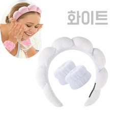 픽앤딜 헤어 세안 손목 밴드 세트, 1개, 스킨화이트