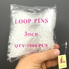 포장용 투명 고리핀 3인치 1000개, 택고리1000개, 택고리1000개