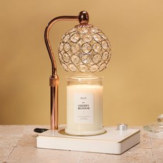 에인디 비주 캔들워머 높이조절 불빛조절+소이캔들 370g세트, 체리블러썸370g, 비주_로즈골드화이트(일반)