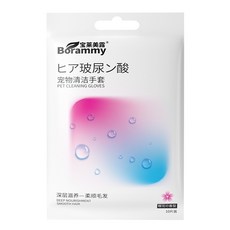 寶萊美露寵物免洗手套 玻尿酸水潤清潔濕巾 貓狗SPA護理 10片裝, 1個, 玻尿酸清潔手套-10片裝, 10