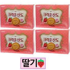 크라운산도 딸기 대, 323g, 4개