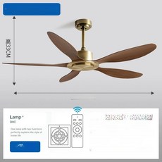NOVA 천장실링팬 실링팬 실링펜 거실 안방 선풍기, 청동 5 호두나무 46 듀얼 컨트롤