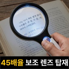 프랜베이 LED 손잡이 돋보기, 1개, 100mm