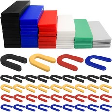 100개 플라스틱 받침판 1~6mm/3.2mm/4.75mm/6.4mm 간격 조절 세트 유리 설치용 받침 블록 간격 조절 블록 프레임 설치용 받침판 바닥재