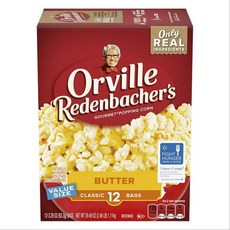 [미국직배송]오빌레덴바커 얼티밋 버터 팝콘 12팩x93.3g Orville Redenbacher's Ultimate Butter Popcorn, 93.3g, 12개