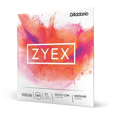 D'Addario Zyex 바이올린 스트링 세트 1/2 스케일 미디엄 텐션