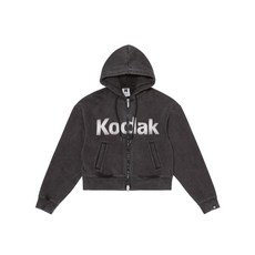 매장정품 코닥 KODAK 씨네코닥 세미크롭핏 워싱 후드 집업 우먼 BLACK K4322LFTH1BLK 513515