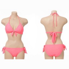 핑크 비키니 여자 수영복 바닷가 비치 휴양지 해변 끈