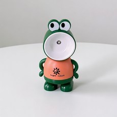 [블룸허브} 귀여운 개구리 LED 미니조명 독서등 캠핑등 수유등 인테리어 무드등 아이방조명 선물용, 그린