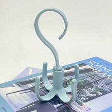 민트색 주방수납 조리기구 회전걸이 모자걸이 벽면용 회전후크