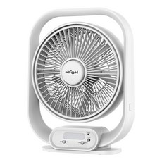 NICOH DC USB無線節能風扇 LED照明 立體循環, 白色, NDC-F12W