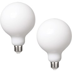 MYEMING 2팩 G30G95 글로브 LED 전구 웜 화이트 2700K 디밍블 5W 동급 40W CRI 90+ 밀키 글래스 욕실 배니티 미러용 E26 베이스, G125 2700k Milky