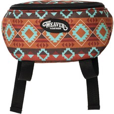 직조 가죽 위버 안장 파우치, One Size, Checkerboard