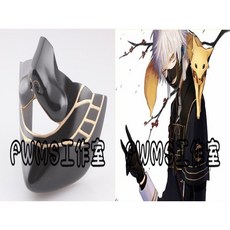 刀劍亂舞鳴狐面具 COS面具 吊飾 狐狸面具 面罩 居家擺設收藏 高級樹脂材質, 1個, 單購耳飾