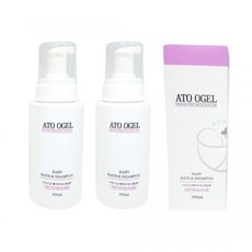 아토오겔 아기 바스앤샴푸 베이비 샴푸 유아 바디워시 겸용, 300ml, 1세트