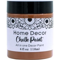 JAJADO 초크 마감 DIY 가구 페인트 4온스/118ml 아크릴 페인트 공예 멀티 표면 캔버스 나무 홈 데코용 올인원 실내/외 목재 페인트용 매트, Burnt Umber