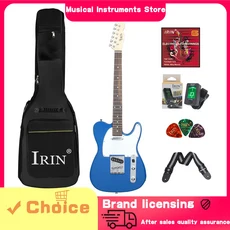 IRIN 6현 일렉트릭 기타 R-160LT 로즈우드 지판 튜너 포함 초보자 연습 학생 교육용, 01 Blue