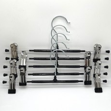 5개 논슬립 바지걸이, 1개, 블랙