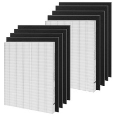 2팩 D360 트루 헤파 교체 필터 Winix D360 공기 청정기와 호환 부품 번호 1712-0101-02 트루 헤파 필터 3개만 포함 (2팩 HEPA), 활성탄 필터 8팩 + HEPA 2팩