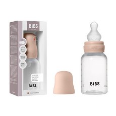 BIBS 아기 젖병 150ml(5온스) 실리콘 젖꼭지 - 배앓이 방지 BPA 프리 둥근 젖꼭지 느린 흐름 가볍고 간편한 세척 0세 이상 신생아에게 적합 - 블러쉬, 1개