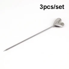 호환 3Pcs 304 스테인레스 골드 도금 티타늄 포크 파티 뷔페 장식 과일 디저트 칵테일 샌드위치, 21 N