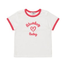 [AK플라자] [블루독베이비] 46-319-332-06 RD) 하트 레터링 반팔 링커티B
