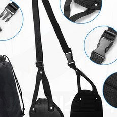 휴대용 발해먹 발받침대 발걸이 책상 발디딤대 캠핑 사무실, 발받침 발해먹-블랙