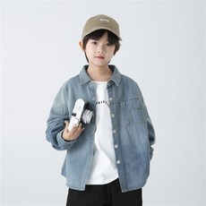 키즈목마 간절기 남아 주니어 데일리 청셔츠 아우터 긴팔 셔츠 봄 가을 청남방 713