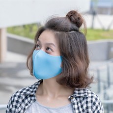 波特鉅 防潑水3D立體口罩 UPF50+防曬 透氣舒適 S/M/L多尺寸 四色可選, 浪花藍,M, M