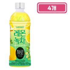 웰그린 레몬녹차 제로, 4개, 500ml