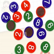 내픽 숫자 자석 화이트보드숫자자석, 빨강