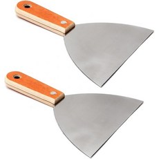 Utoolmart 퍼티헤라 퍼티나이프 퍼티칼 퍼티 나이프 2Pcs 6인치 탄소강 뻣뻣한 스패클 페인트 스크래퍼 벽 바닥 타일 테이핑을 위한 나무 손잡이가 있는 도구, Utoolmart 퍼티헤라 퍼티나이프 퍼티칼 퍼티 나이