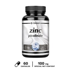 COOLKIN 吡啶甲酸鋅 100mg ﻿ - 60/120粒膠囊 美國製造, 60粒