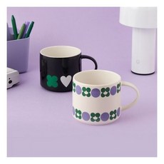 락앤락 데일리 드롭드롭드롭 머그 440ml 2P TLL521 1236711, 락앤락 데일리 드롭드롭드롭 머그 440ml 2P TLL