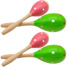 마라카스 4종 다쿠안 2스타일 마라카스 핸드 타악기 23cm 마라카스 콘서트 파티 공연 쇼 보이스오버 모임에 사용 핑크와 그린, 1개