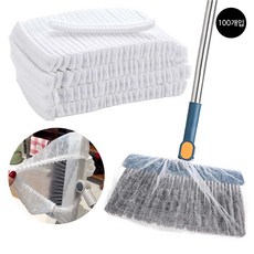 루베이 정전기 청소포 빗자루 커버 높은 능률 머리카락 먼지 비접촉 빠른 청소 가족/거실/침실, 100개