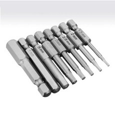 HANSUWI 육각 비트 8종 세트 6각 렌치 전동 드릴 자석 볼트 기능, 1세트