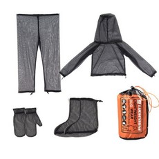 방충복 모기장옷 벌레방지 모기옷 낚시 전신 방충망, 블랙, 1세트