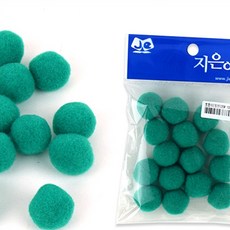 유아 만들기 폼폼이 25mm 초록 유치원 어린이집, 1개