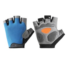 티나 젤패드 메쉬 반장갑 스포츠 라이딩 자전거 웨이트 트레킹 낚시 헬스 장갑, 1개, 티나 스포츠 반장갑 스카이